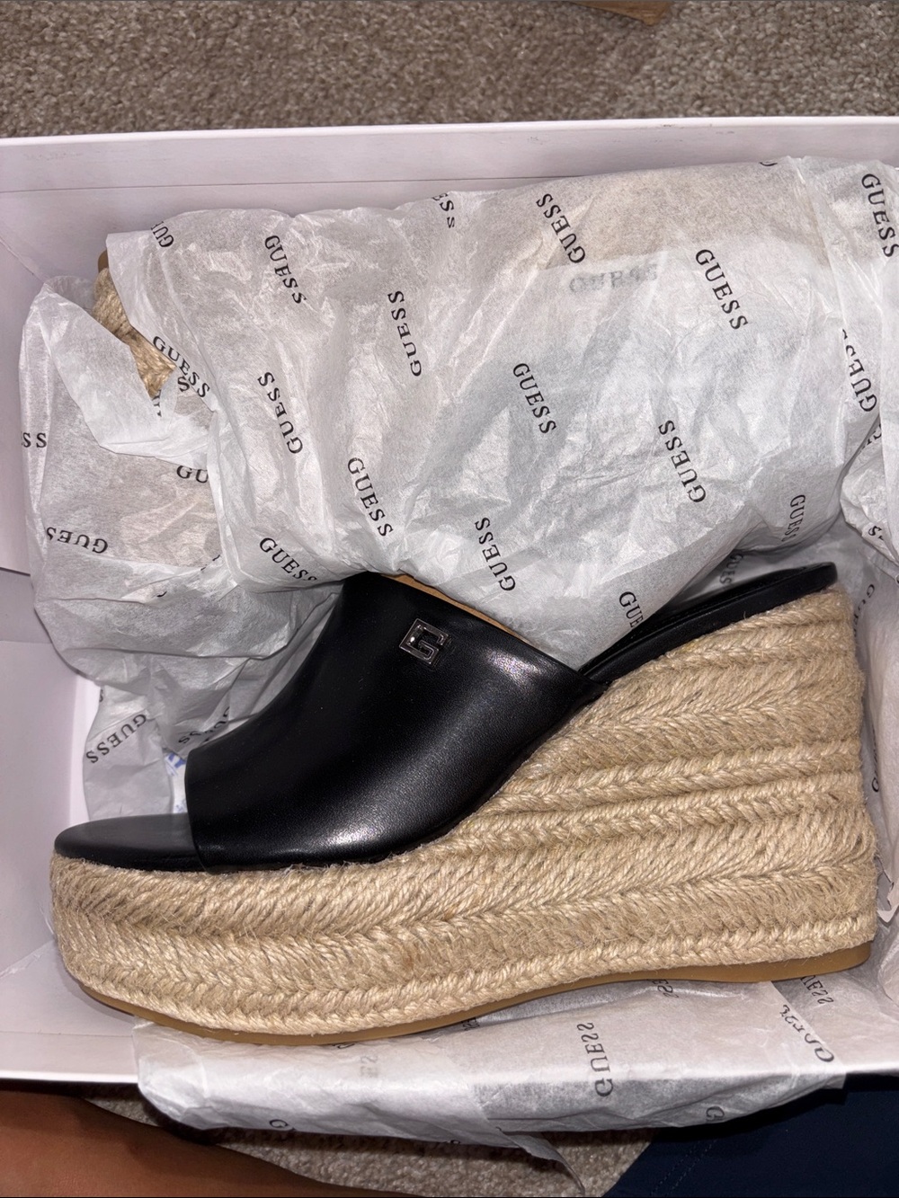 GUESS Evba Espadrille Platform Wedge Sandal
